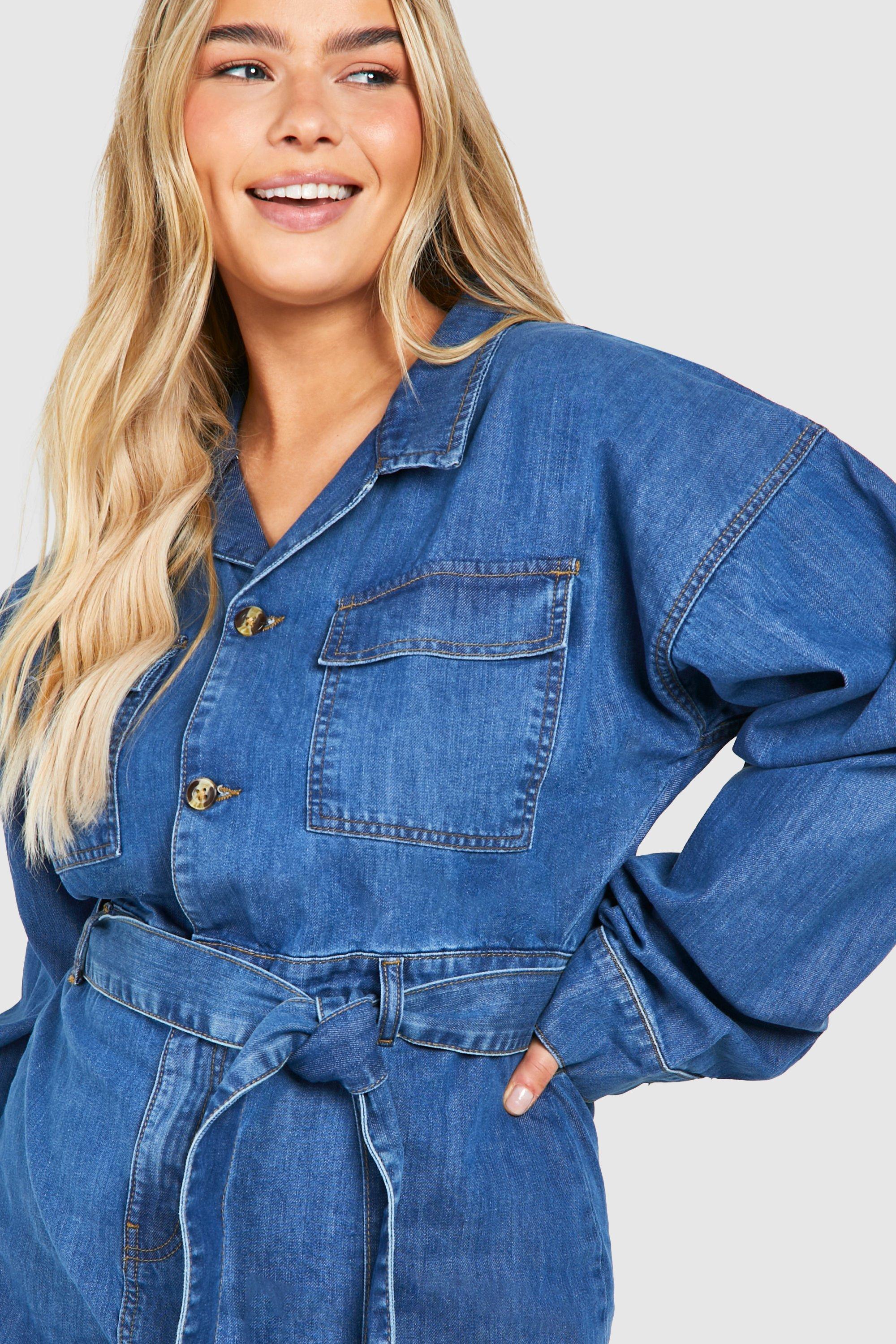 Boohoo robe jean best sale